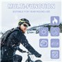 Amexo 2 Pièces Casquettes de Crâne Respirant l'humidité Course Casquette Noir et Gris Casquette de Cyclisme Été sous Casque Chap