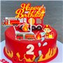 Sweieoni Décorations de Gâteau de Pompiers Camion de Pompiers Gâteau Décoration Cake Topper Pompier pour Gâteaux GâTeau Topper P