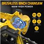 Mini tronçonneuse sans fil de 20,3 cm compatible avec batterie Dewalt 18 V 20 V, huileur automatique sans balais, petite tronçon
