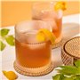 Dessous de Verre en rotin avec Support - Ensemble de 6 sous Verre, Tasses, Bar - Dessous de Verre Ronds en liège pour Boissons -