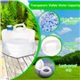 PIWOSGOL Bidon d'eau Pliable, 10L Jerrican Eau Pliant, Réservoir d'eau avec Robinet de Fermeture, Tuyau & Poignée de Transport, 