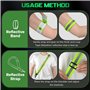 Bande Reflechissante Set,Ceinture Reflechissante Réglable 2 Brassard Reflechissant Sangle Réfléchissante pour Nuit Sécurité,Jogg