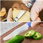 Couteaux de Découpe Rapide avec Ressort Amovible, 2 PCS Couteaux Multifonctions pour Fruits et Légumes Couteau Trancher et Épluc