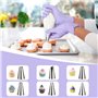 Poche a Douille,Poche a Douille Patisserie Kit de Pâtisserie Professionnel DIY Patisserie Accessoire Kit Accessoire Patisserie p