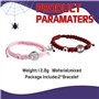 Bracelets assortis pour couples tressés Spiderman - Bracelets d'amitié réglables avec cœur magnétique - Bracelet d'araignée asso