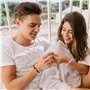 Bracelets assortis pour couples tressés Spiderman - Bracelets d'amitié réglables avec cœur magnétique - Bracelet d'araignée asso