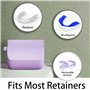YUBBYSTU 2 pièces Boite Appareil Dentaire en Silicone,Trous d'échappement Boite de Protection pour Appareils Orthodontiques, Por
