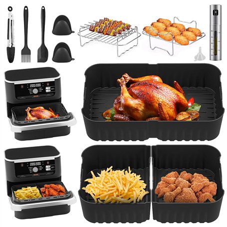 16 Pièces Accessoires Airfryer pour Ninja Foodi Flexdrawer AF500EU 10.4 L
