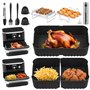 16 Pièces Accessoires Airfryer pour Ninja Foodi Flexdrawer AF500EU 10.4 L