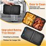 16 Pièces Accessoires Airfryer pour Ninja Foodi Flexdrawer AF500EU 10.4 L,Accessoires Plat pour Ninja Foodi AF500EU Friteuse à A