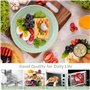 Lot de 6 assiette plastique reutilisable pour camping, incassables, passent au micro-ondes, passent au lave-vaisselle pour pique