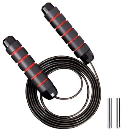 Corde à Sauter avec Barre de Poids - Corde à Sauter Sport - Corde à Sauter pour Adultes - Corde à Sauter Boxe - Parfaite pour le