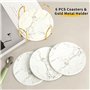 Dessous De Verre - Lot De 6 sous Verre - Absorbants Coasters - Fond Antidérapant - Absorption Rapide D’Eau - Motif Marbre