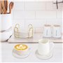 Dessous De Verre - Lot De 6 sous Verre - Absorbants Coasters - Fond Antidérapant - Absorption Rapide D’Eau - Motif Marbre
