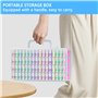 64 Grilles Diamond Painting Accessoires Boite de Rangement, Amovible en Plastique Broderie à Compartimen, 5D Diamant Outils de P
