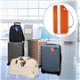 Etiquette valise - Etiquettes à bagage - Etiquettes bagages en aluminium - Lot de 6 - Design étanche avec étiquette nom et adres