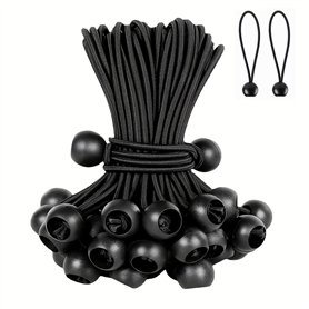 50 Pièces Tendeur Elastique Boule - 15 cm Tendeur Elastique - Tendeur Bache - Sandow Elastique pour Bâches
