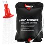 Flearitzo Sac de Douche Solaire 20L pour Camping - Douche Portable Chauffante avec Tuyau Amovible et Pommeau Idéal pour Douche C