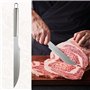 Set Barbecue Professionnel en Acier Inoxydable 5 pièces - Accessoires Barbecue Ustensiles Barbecue Cadeau pour Homme 37x12x7 cm 