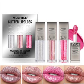 3Pcs Diamond Glitter Lip Gloss Set