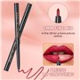 3 Pcs Noir Mat Rouge à Lèvres Liquide,Couleurs De Lèvres Riches En Pigments,Hydratant Longue Durée Imperméable À Lèvres Crayon L