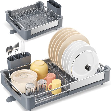 Kingrack Égouttoir à Vaisselle Extensible