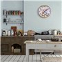 Lafocuse 30cm Horloge Murale Cuisine Bois Vintage, Silencieuse Pendules Murales Chef, Retro Design sans Tic-tac Déco pour Restau