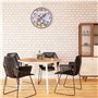 Lafocuse 30cm Horloge Murale Cuisine Bois Vintage, Silencieuse Pendules Murales Chef, Retro Design sans Tic-tac Déco pour Restau