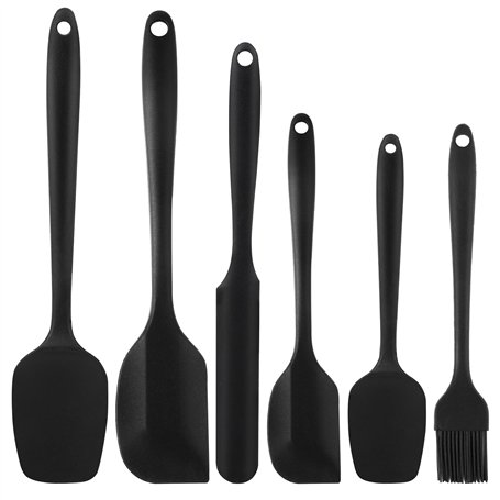 Set de 6 Spatules en Silicone - Maryse patisserie 28 cm - Silicone Alimentaire - Résistant à la Chaleur
