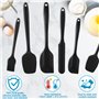 Set de 6 Spatules en Silicone - Maryse patisserie 28 cm - Silicone Alimentaire - Résistant à la Chaleur, Antiadhésif, Facile à N