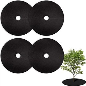 CAMVNG Lot de 4 tapis de paillage pour arbres