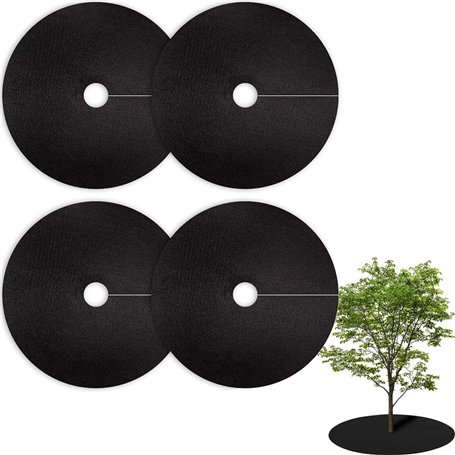 CAMVNG Lot de 4 tapis de paillage pour arbres