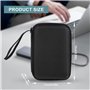 Lrocotanc ‌Étui Rigide 2x2,5" pour Disques Durs Externes/SSD - Compatible WD My Passport, Toshiba Canvio, Seagate, Samsung - Hou