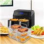 Grille de Cuisson à Trois Couches en Acier Inoxydable pour Friteuse à Air Ninja Foodi Dual Zone - Accessoire Multifonction Empil