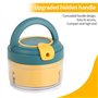 Hachoir manuel - Mini Hachoir 200 ml - Plastique PP - Coupe Rapide en 5 Secondes - Pour Légumes, Oignons, Ail (Jaune-Bleu)