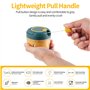 Hachoir manuel - Mini Hachoir 200 ml - Plastique PP - Coupe Rapide en 5 Secondes - Pour Légumes, Oignons, Ail (Jaune-Bleu)