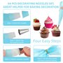 Poche a Douille Set 64 pièces - 42 Douilles en Acier Inoxydable - Poche à Douille pâtisserie réutilisable de 30 cm - Spatule, Br