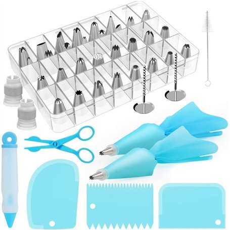 Lrocotanc Kit Complet Pâtisserie Professionnel - 42 Pièces en Acier Inoxydable