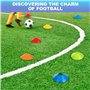 Set de 50 Plot Sport-5 Couleurs-Idéal pour Cone de signalisation-Parfait pour l'entraînement au Football, Hockey, Patinage et Ha