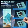 Wookfiss 3D Verre Trempé(2)+Caméra Arrière Protecteur(2) pour Motorola Moto Edge 60 Fusion/60 Pro/60 5G, Verre Trempe Protector 
