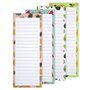 GOIYZTTR Lot de 4 Bloc Notes Magnetiques Liste de Courses Magnetique Frigo Motifs de Fruits Colorés Blocs Notes Avec Aimant Conv
