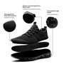 MGNLRTI Basket Homme Chaussure de Sports léger Multisports Sneakers Running Outdoor Training Gym Tennis Jogging Mode Basses Noir