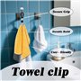 Lot de 4 pinces à serviettes, pinces à serviettes, pinces à serviettes, clips avec passants pour serviettes, clips porte-serviet
