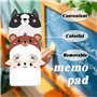 Lot de 12 notes autocollantes pour enfants - Bloc-notes mignons - Bloc-notes autocollants - Pour les étudiants - Idéal pour le b