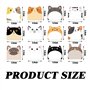 Lot de 12 notes autocollantes pour enfants - Bloc-notes mignons - Bloc-notes - Petit bloc de notes - Motif chat de dessin animé 