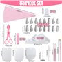 UZSUZZ Lot de 83 Poche a Douille Patisserie Poche à Douilles en Silicone Réutilisable DIY Patisserie Accessoire Kit Professionne