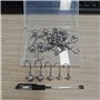 UZSUZZ 25 pièces Têtes Plombées, Têtes Plombées pour Leurre, Tête plombée Ronde, Jig Hameçons avec Billes de Plomb Rondes Hameço