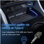 Adaptateur CarPlay sans Fil pour Apple iPhone, Adaptateur sans Fil carplay avec câble d'extension USB & USB-C/Type-C, Compatible