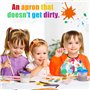 TNEDFOD Tablier Peinture Enfant, Tablier Enfant pour Garçon Fille avec Manches, Blouse Peinture Enfant Imperméable, pour l'école