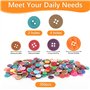 4 trous Boutons Ronds en Résine Mélangés